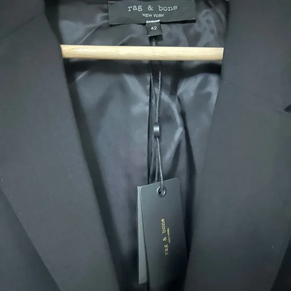 rag & bone Butler Japanese Ripstop Blazer in Black - Picture 3 of 7